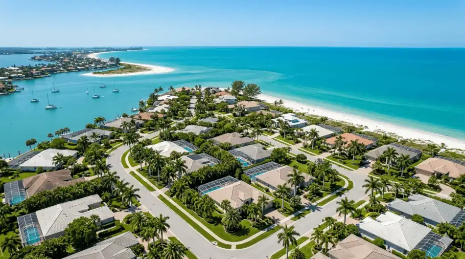 Gulf Coast Florida aerial — Sarasota and Bradenton home watch service area